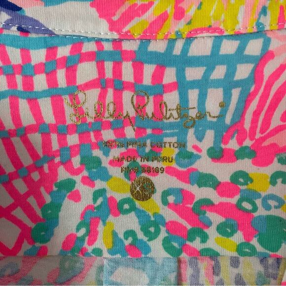 Lilly Pulitzer Ali Dress Roar of The Seas size XS Pink Blue Seashell Tunic - Picture 6 of 6